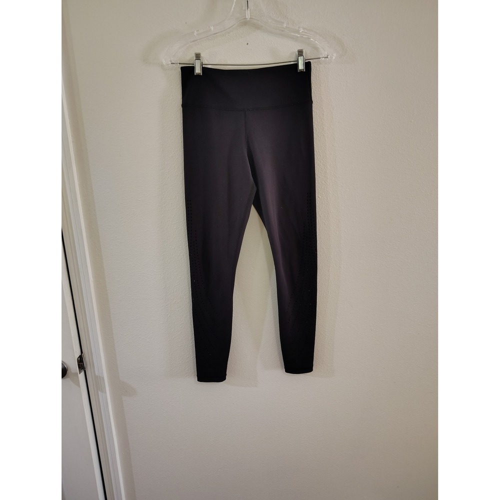 C9 Champion Womens Black High Waisted Perforated Laser Cut Leggings Size Small